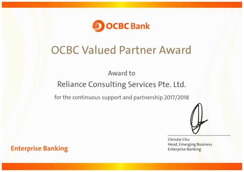 OCBC Valued Partner Recognition